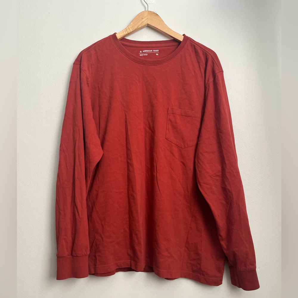 American Giant Men's Long Sleeve Pocket Tee